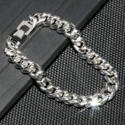 Pulsera Miami Cuban Silver 10mm – Acero 316L | Lion Luxury