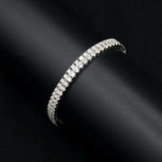 Pulsera Double Tennis 6.5mm – Plata 925 con Moissanita – detalle 3