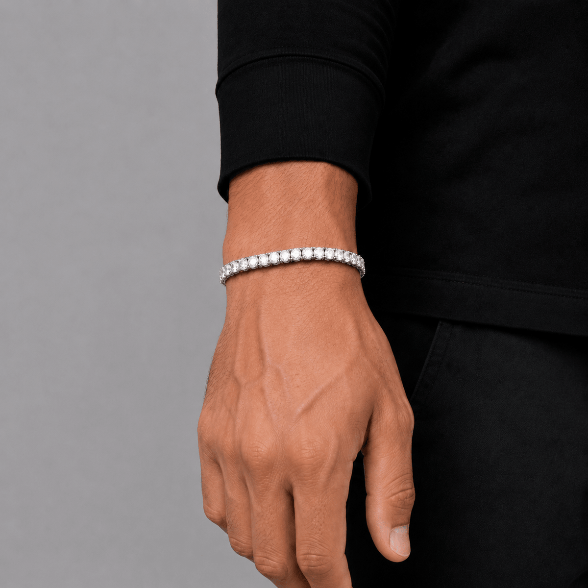 Pulsera Tennis 5mm – Plata 925 con Moissanita | Lion Luxury