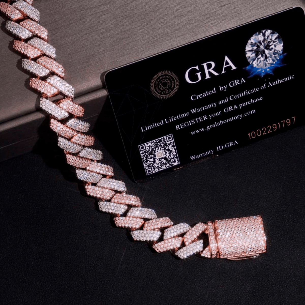 Pulsera Royal Ice 15mm – Plata 925 con Moissanita – detalle 3