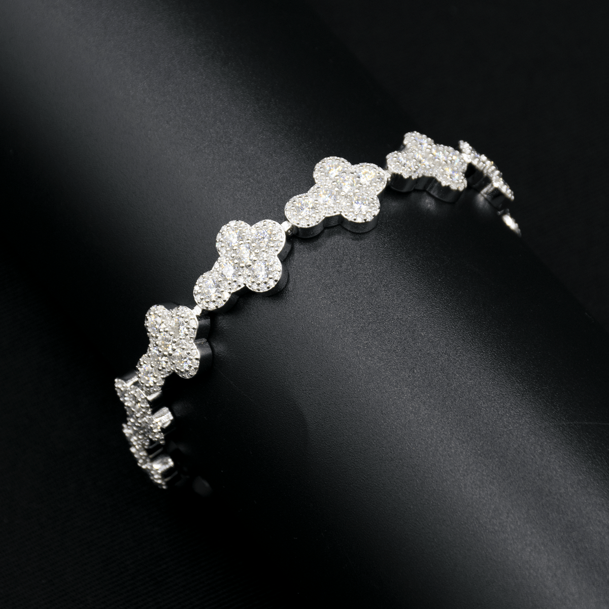 Pulsera Blessed Diamond 10mm – Plata 925 con Moissanita – detalle 3