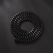 Cadena Miami Cuban Black 8mm – Acero 316L – detalle 2