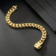 Pulsera Titan Gold 12mm – Acero 316L – detalle 4