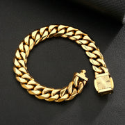 Pulsera Titan Gold 12mm – Acero 316L – detalle 3