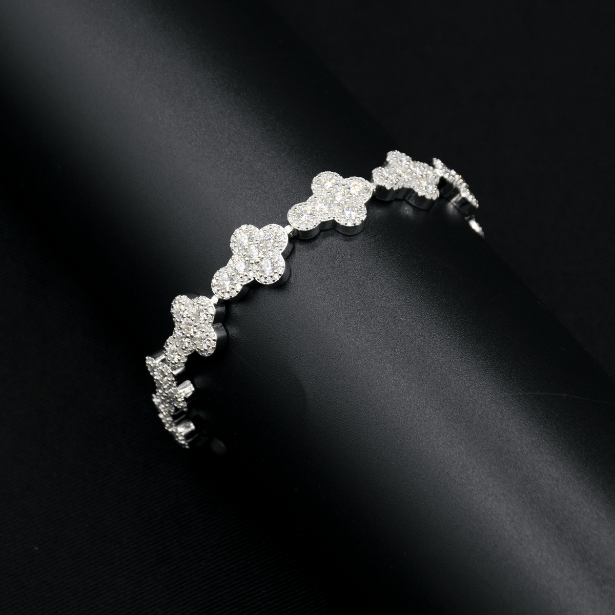 Pulsera Blessed Diamond 10mm – Plata 925 con Moissanita – detalle 4
