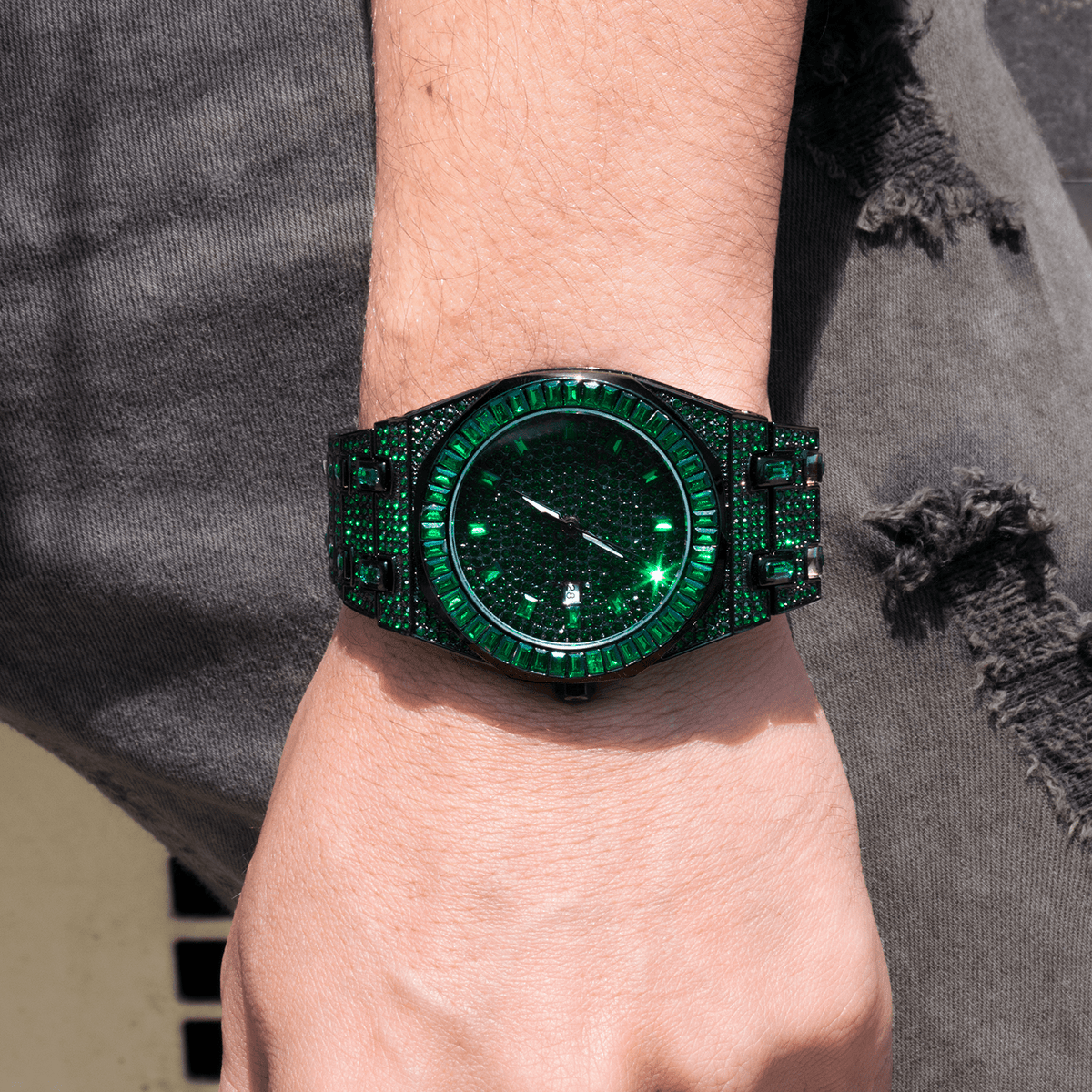 Reloj Emerald Ice – Acero 316L con Circonia 5A – detalle 2