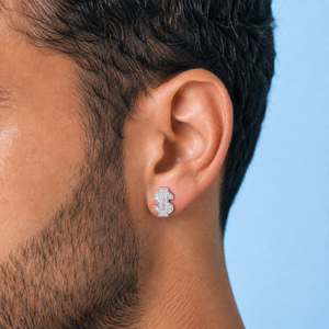 Arete Dollar 13mm - Plata 925 * Moissanita