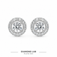 Arete Luxor 8.5mm - Plata 925 con Diamantes de Laboratorio Certificados por IGI