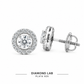Arete Luxor 8.5mm - Plata 925 con Diamantes de Laboratorio Certificados por IGI