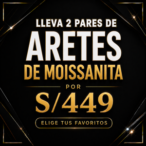 2 Par de Aretes de Moissanita por s/ 499