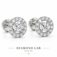 Arete Luxor 8.5mm - Plata 925 con Diamantes de Laboratorio Certificados por IGI