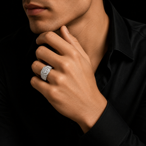 Anillo King - Plata 925 * Moissanita