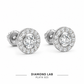 Arete Luxor 8.5mm - Plata 925 con Diamantes de Laboratorio Certificados por IGI