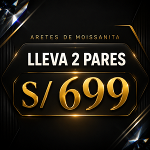 2 Par de Aretes de Moissanita por s/ 699