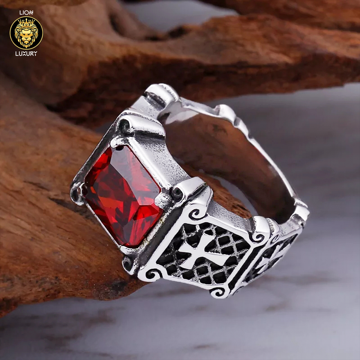 Anillo Vita – Acero 316L con Circonia 5A – detalle 2