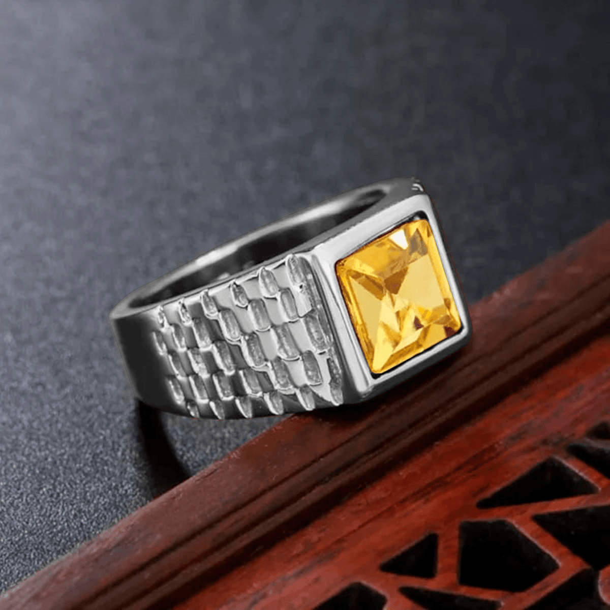 Anillo Apolo – Acero 316L con Circonia 5A | Lion Luxury