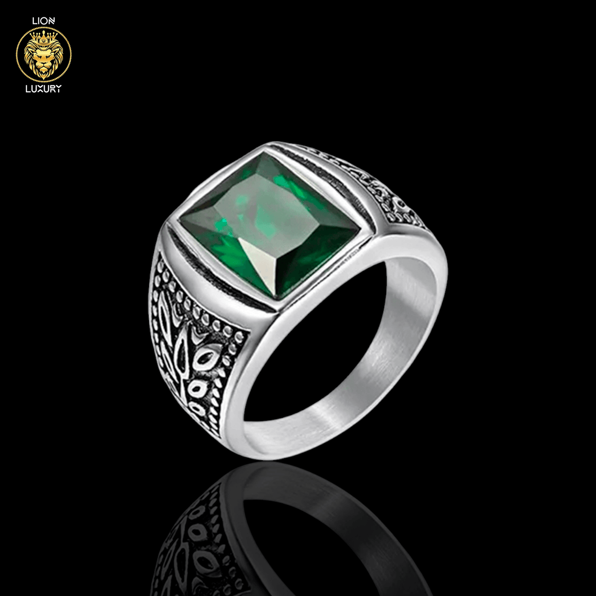 Anillo Cesar – Acero 316L con Circonia 5A | Lion Luxury