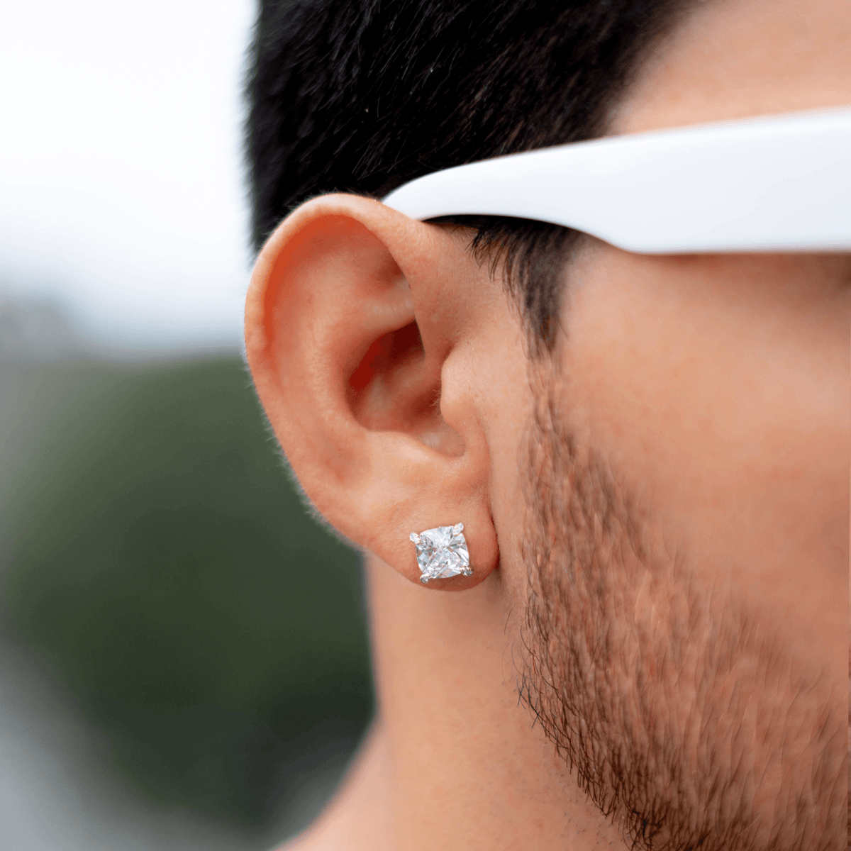 Arete King 9mm – Plata 925 con Circonia 5A – detalle 3