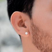 Arete Diamond 5mm – Plata 925 con Moissanita – detalle 6