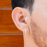 Arete Infinity 14mm – Plata 925 con Moissanita – detalle 6