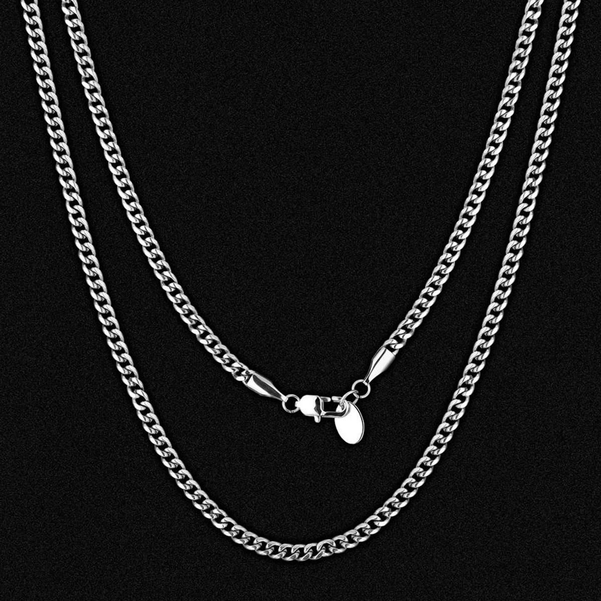 Cadena Miami Cuban 3mm – Acero 316L – detalle 5