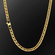 Cadena Miami Twice Gold 8mm – Acero 316L – detalle 2