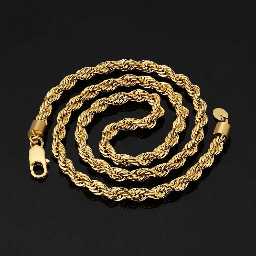 Cadena Nudo Gold 6mm – Acero 316L – detalle 4