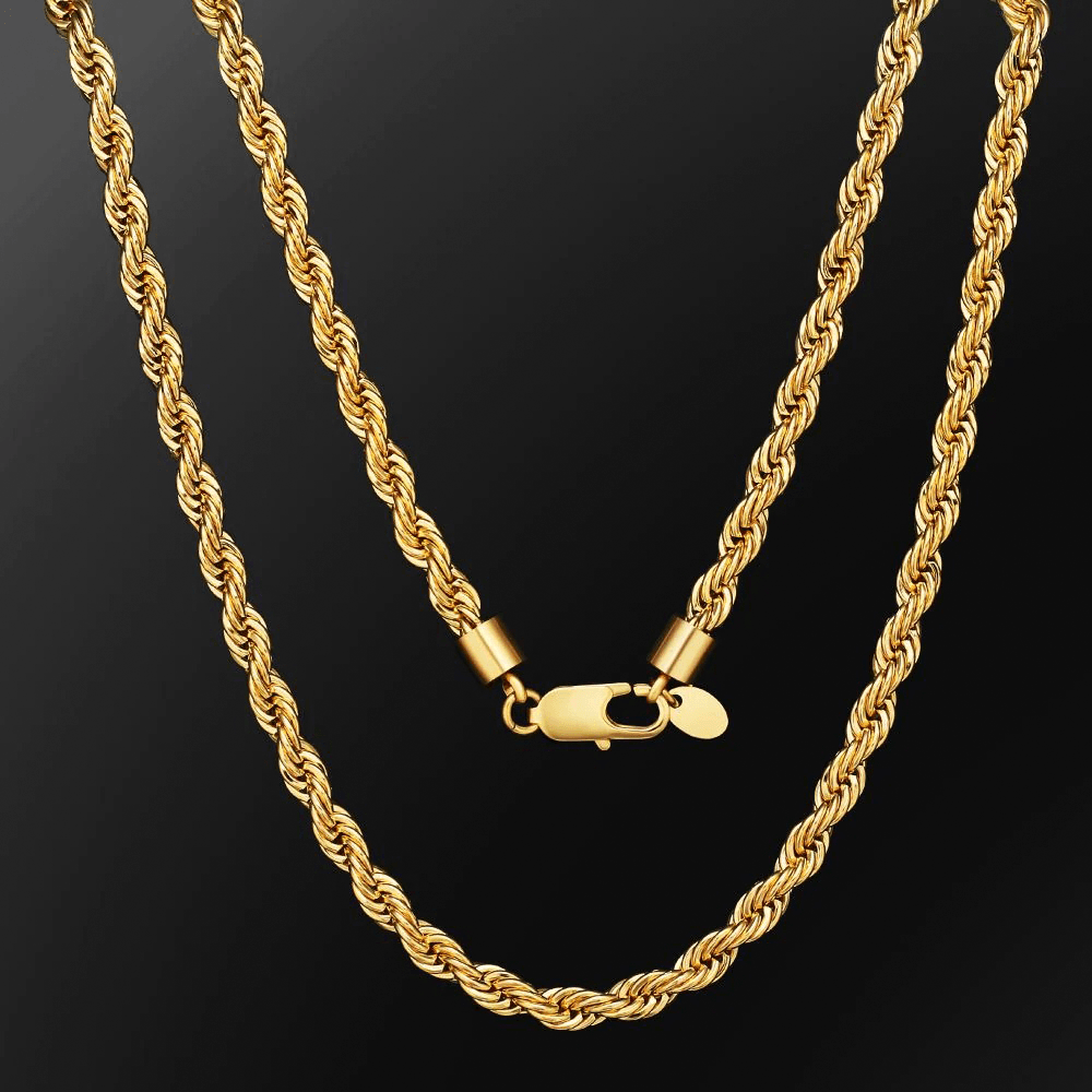 Cadena Nudo Gold 6mm – Acero 316L – detalle 3