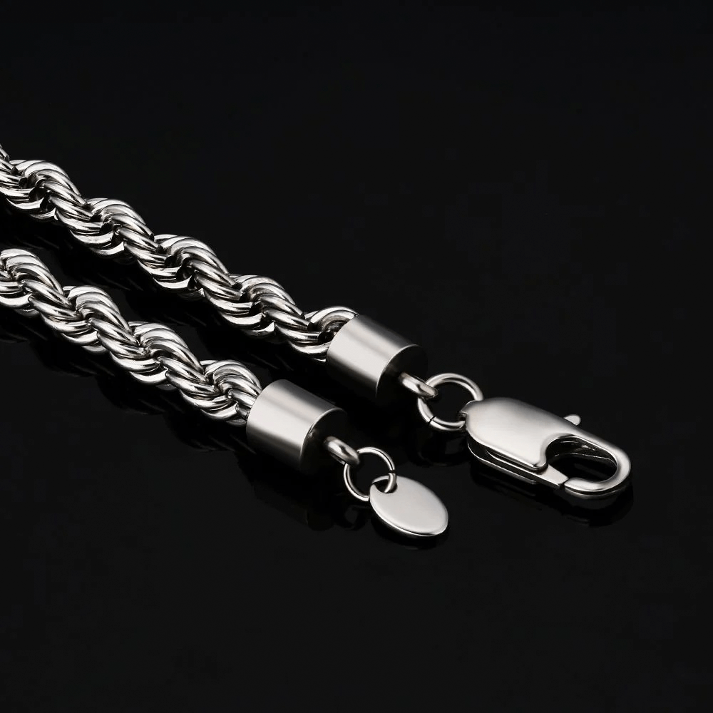 Cadena Nudo Silver 6mm – Acero 316L – detalle 4