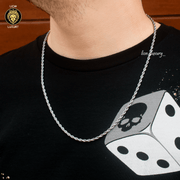 Cadena Nudo Silver 3mm – Acero 316L – detalle 3