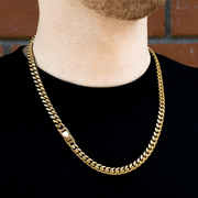 Cadena Miami Cuban Gold 8mm – Acero 316L | Lion Luxury