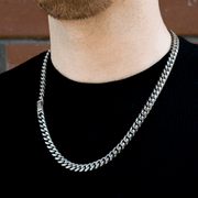 Cadena Miami Cuban Silver 8mm – Acero 316L | Lion Luxury