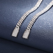 Cadena Prong 6mm – Plata 925 con Moissanita – detalle 2