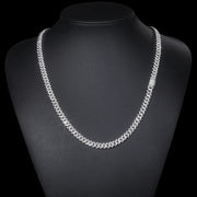 Cadena Prong 6mm – Plata 925 con Moissanita – detalle 3
