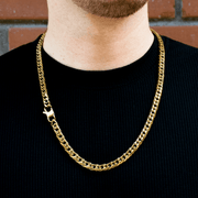 Cadena Miami Twice Gold 8mm – Acero 316L | Lion Luxury
