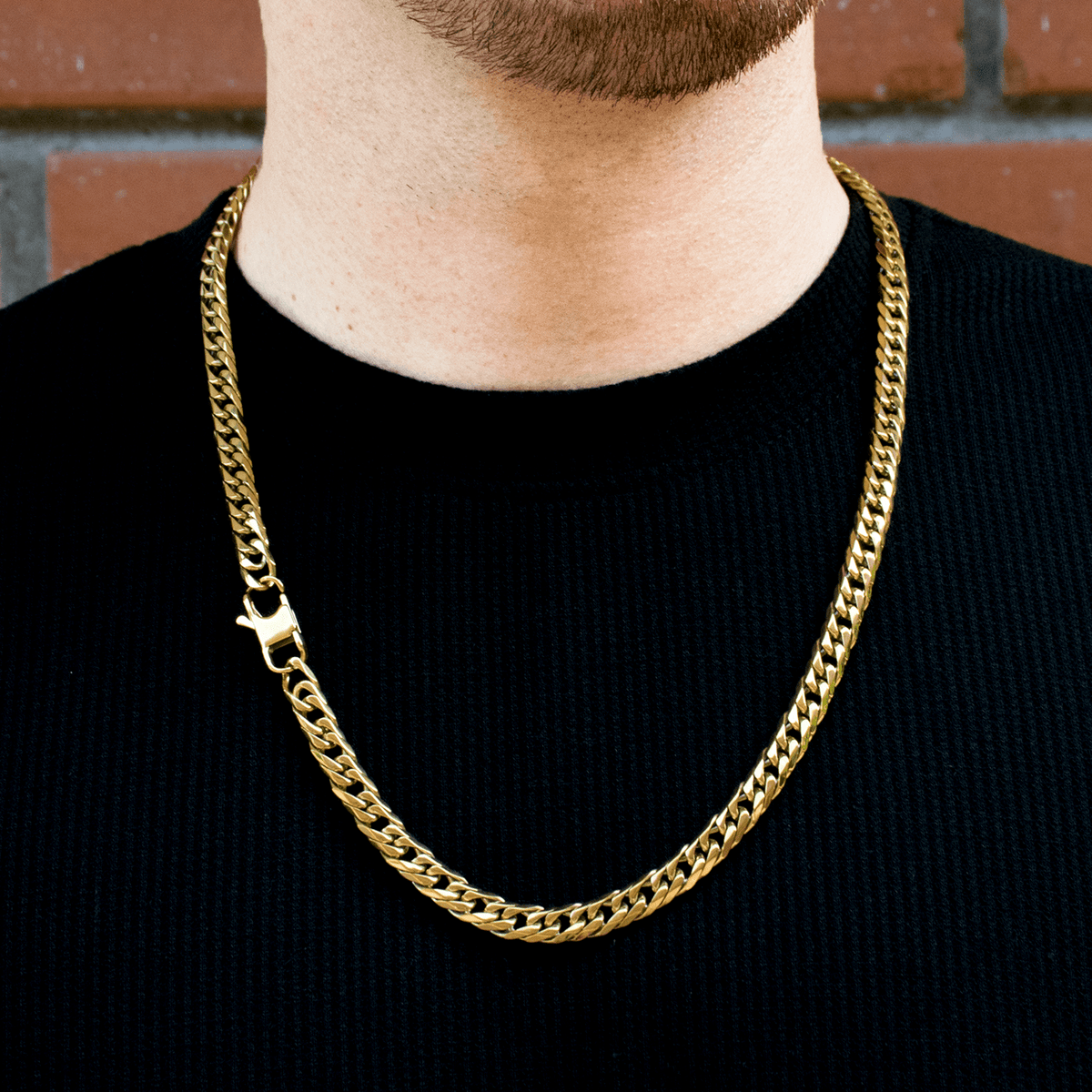 Cadena Miami Twice Gold 8mm – Acero 316L | Lion Luxury
