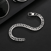 Pulsera Miami Twice Silver 8mm – Acero 316L – detalle 3