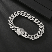 Pulsera Lion Silver 12mm – Acero 316L – detalle 5