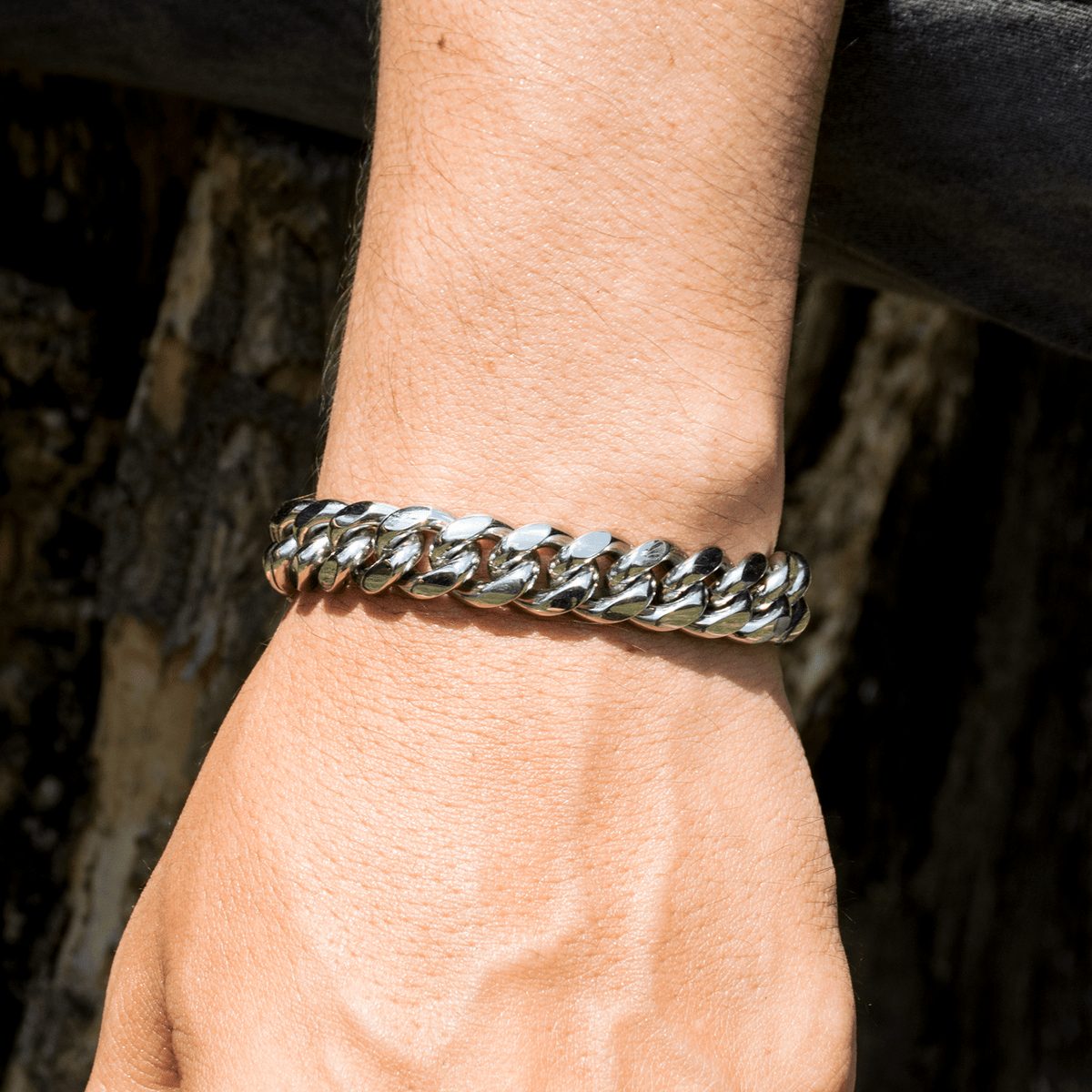 Pulsera Lion Silver 12mm – Acero 316L – detalle 4