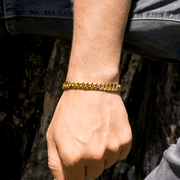 Pulsera Miami Cuban Gold 8mm – Acero 316L – detalle 3