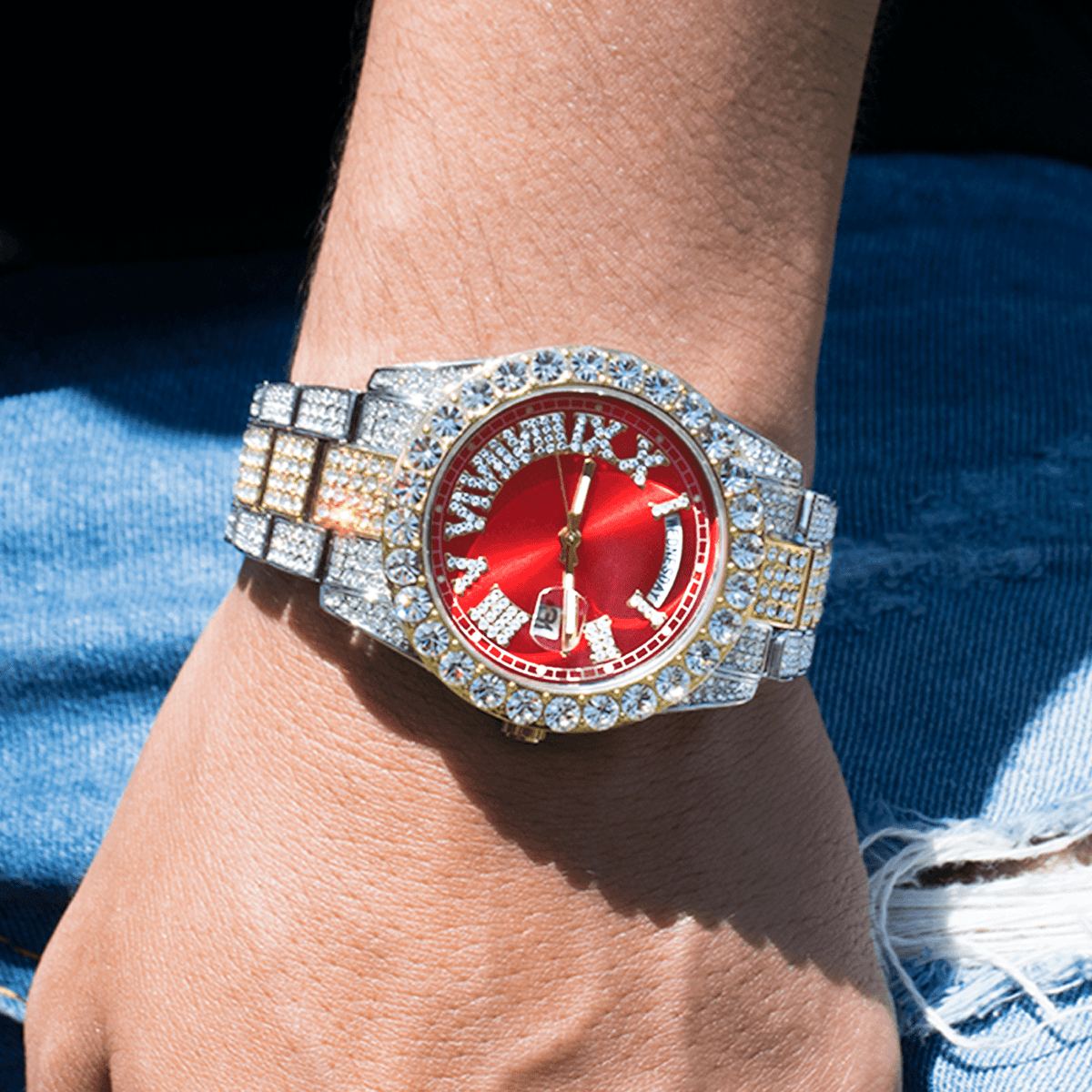 Reloj Imperial VIP Red – Acero 316L con Circonia 5A – detalle 2