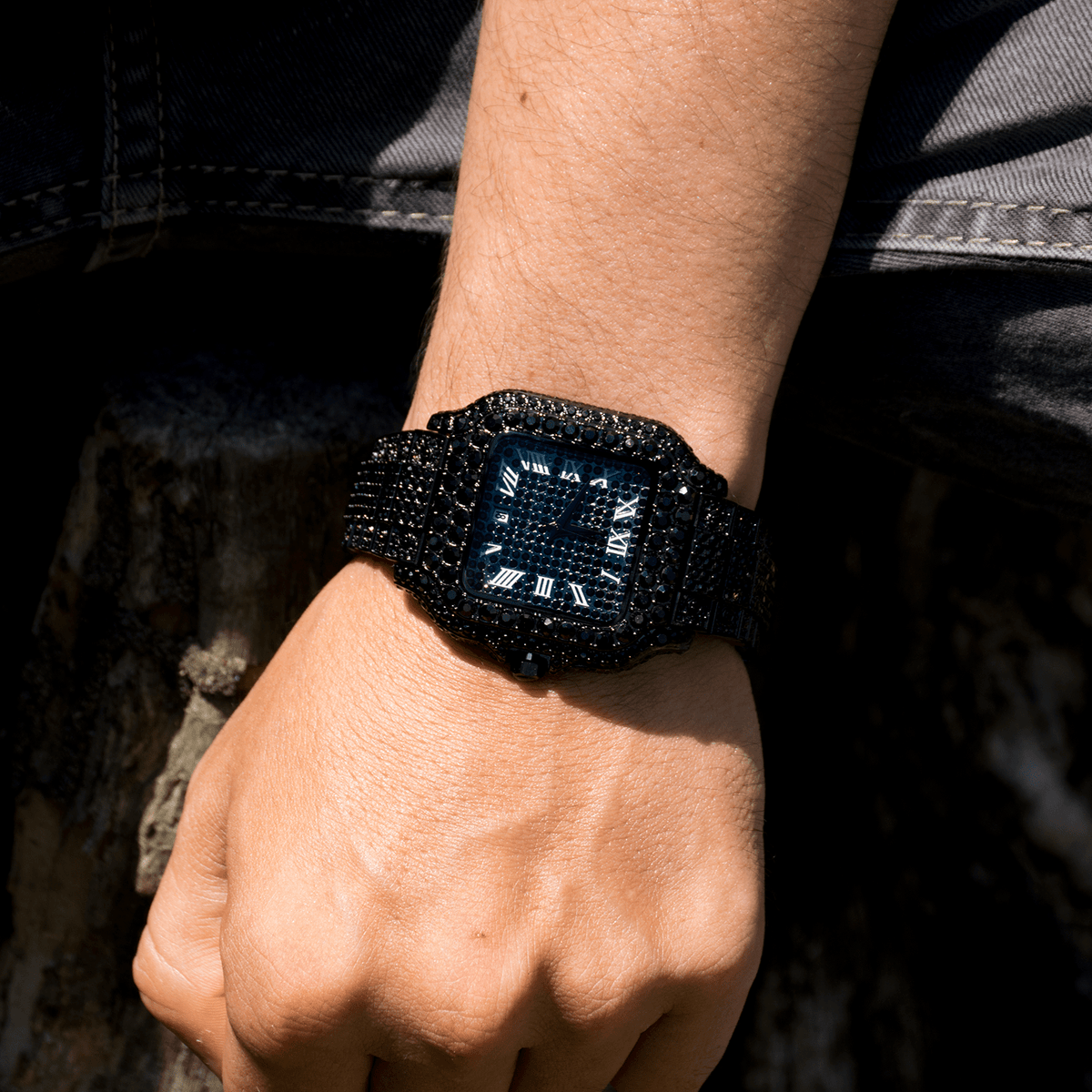 Reloj Millionaire Black – Acero 316L con Circonia 5A – detalle 3