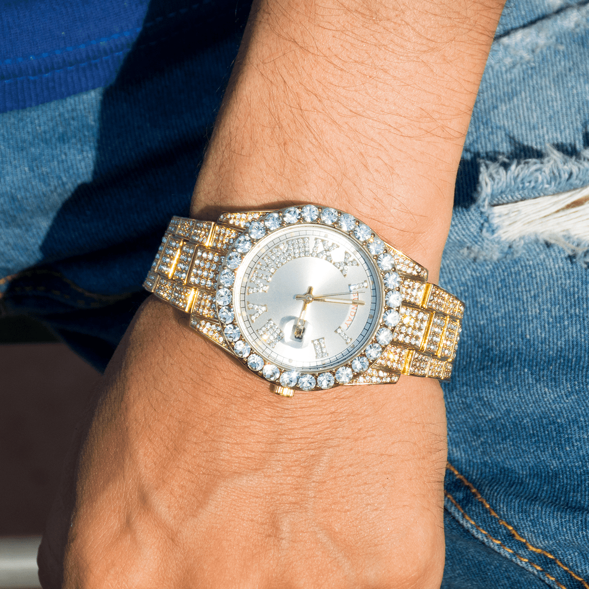 Reloj Imperial Gold – Acero 316L con Circonia 5A – detalle 2